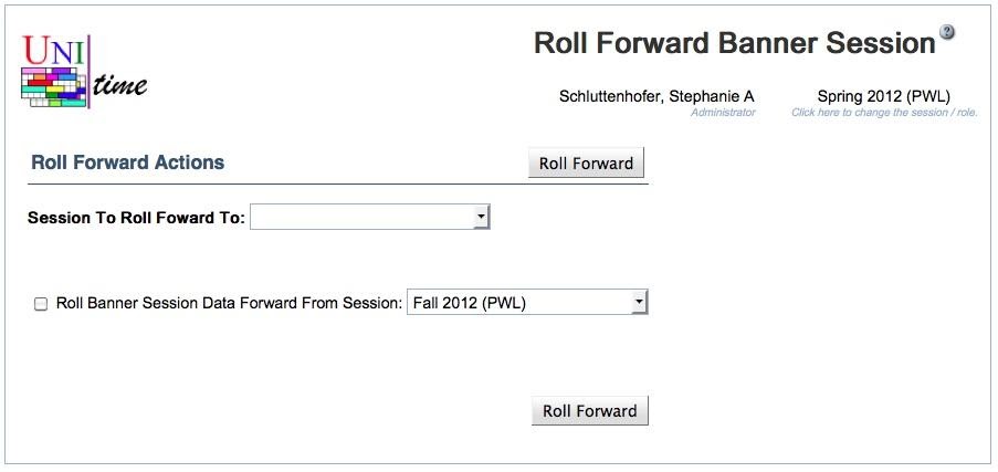 Roll Forward Banner Session