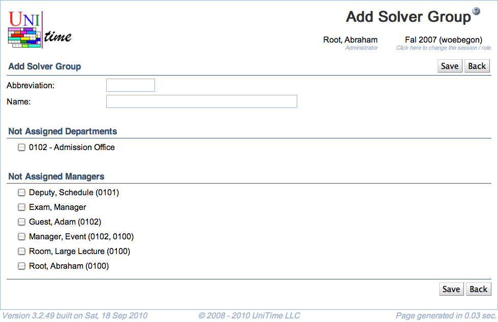 Add Solver Group