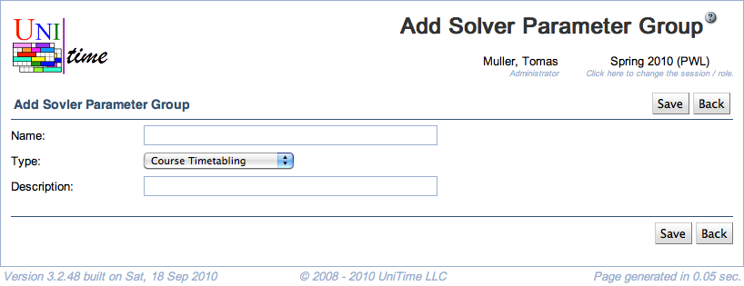 Add Solver Parameter Group