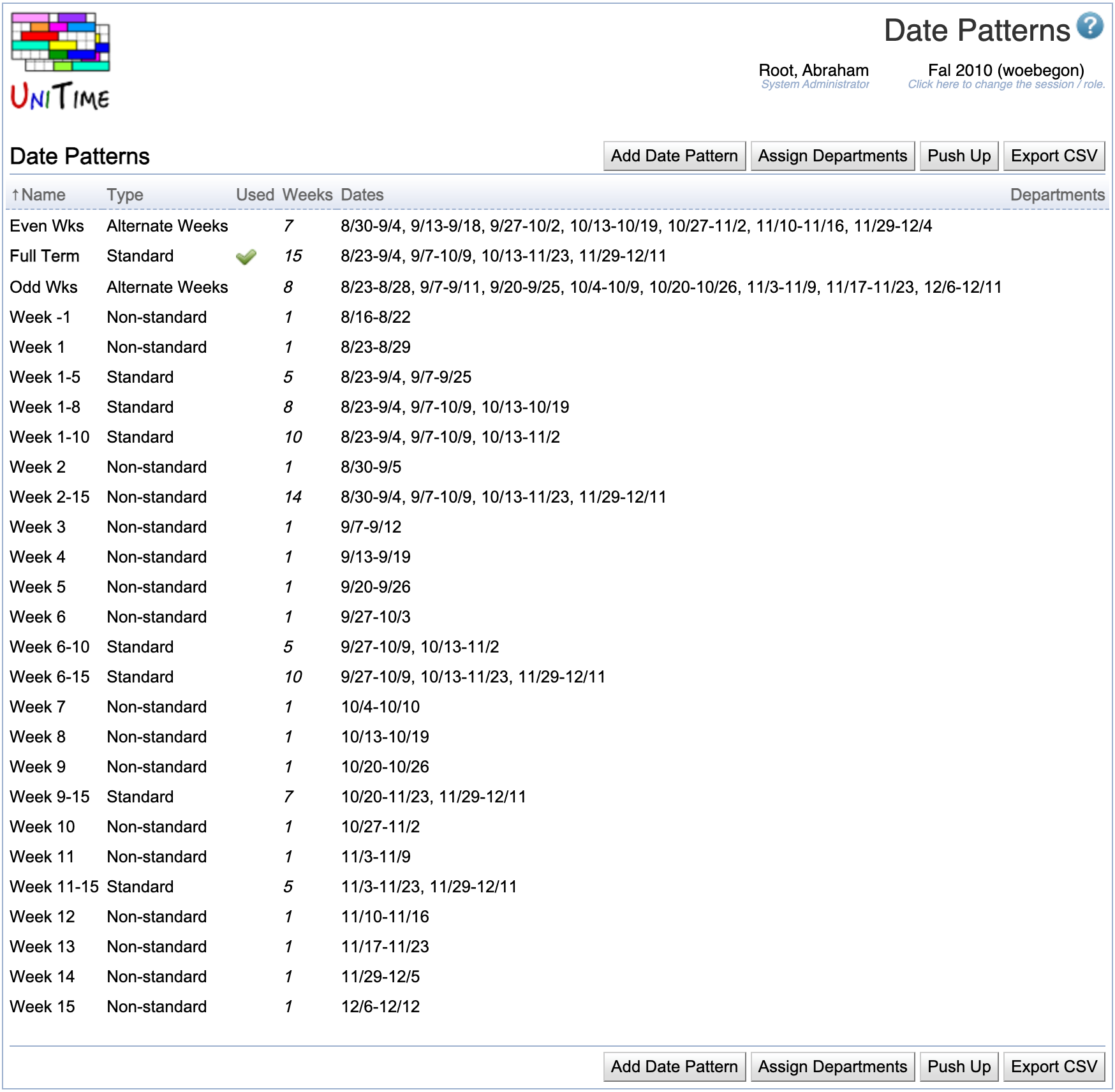 Date Patterns