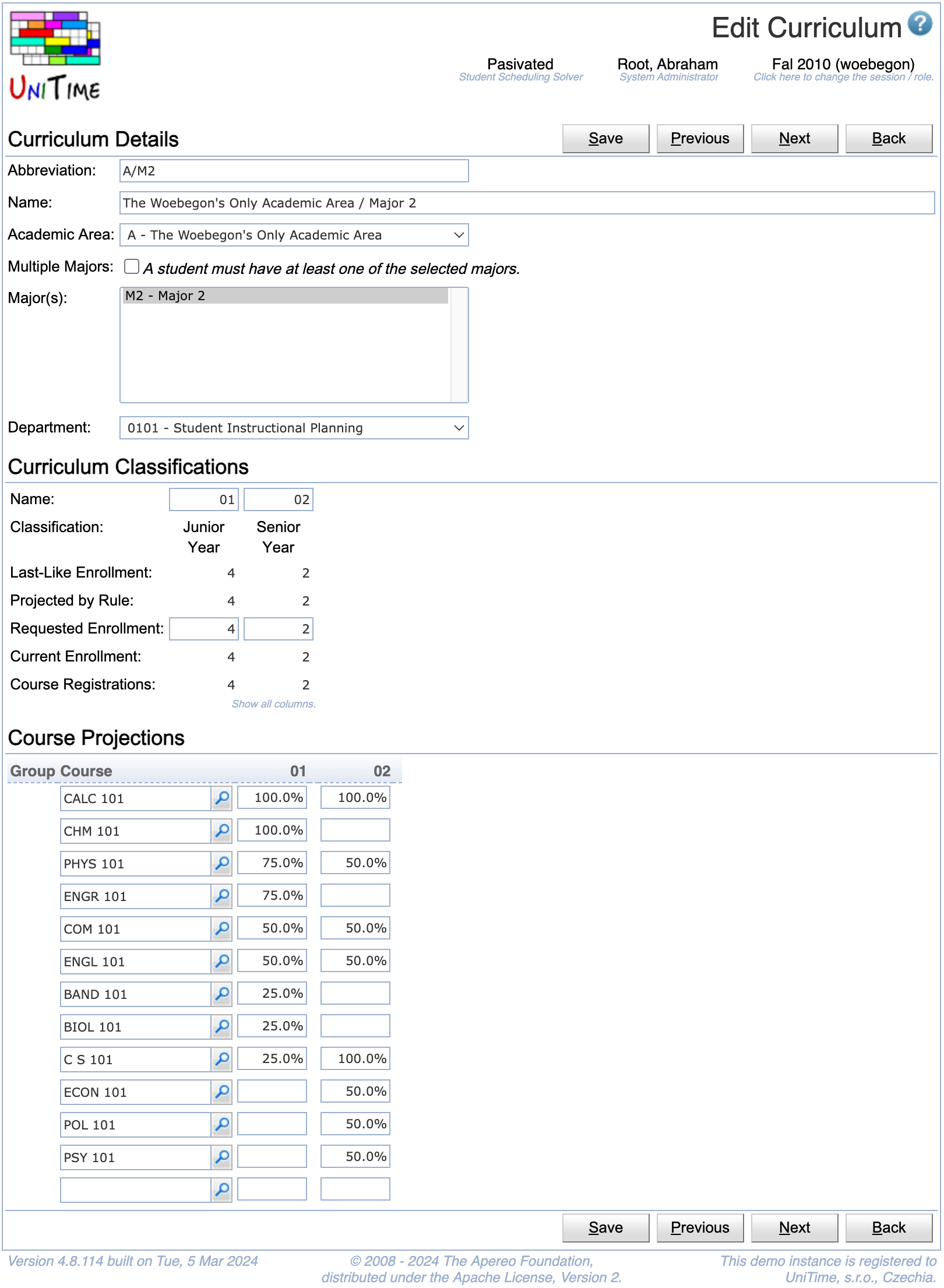 Edit Curriculum