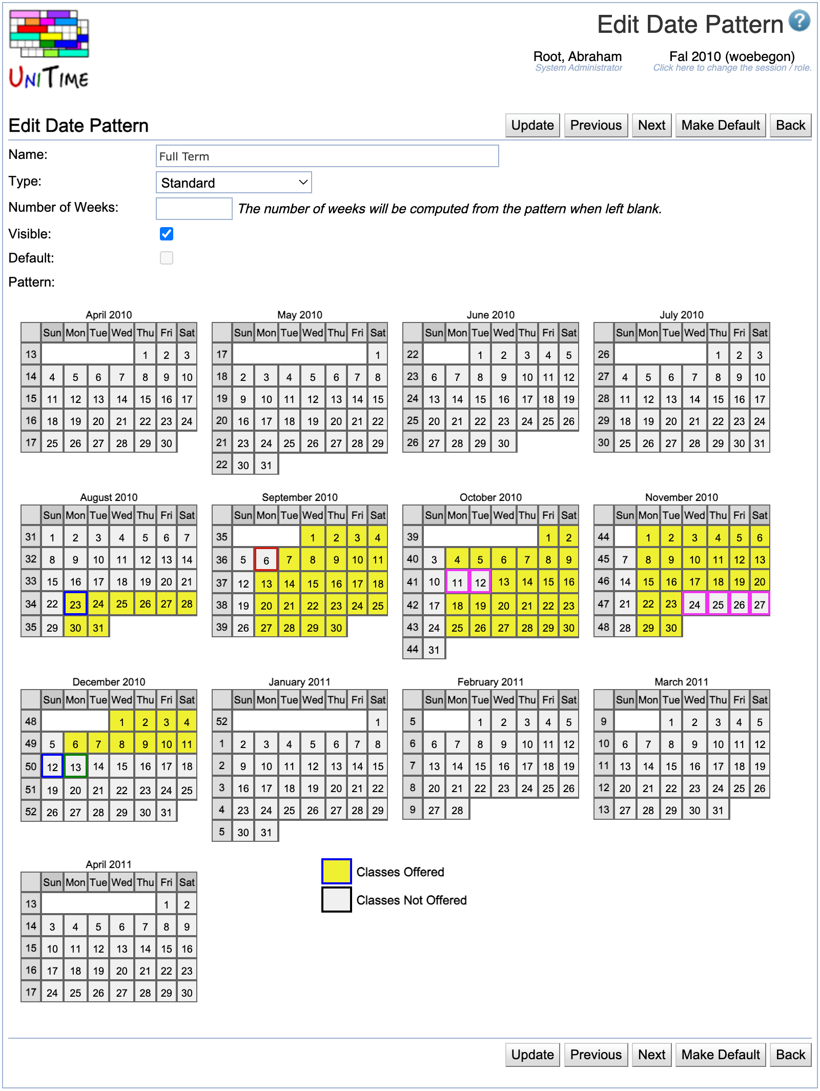 Edit Date Pattern