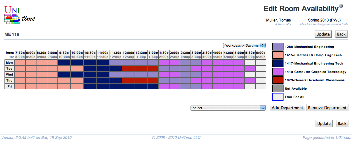 Edit Room Availability