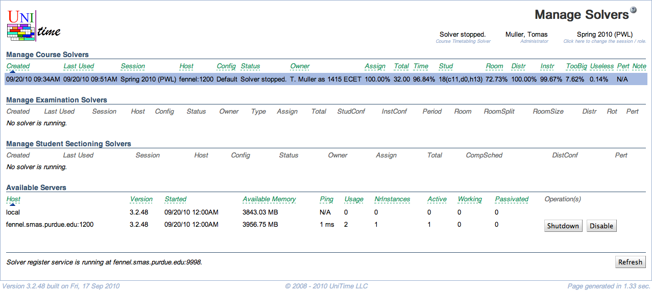 Manage Solvers