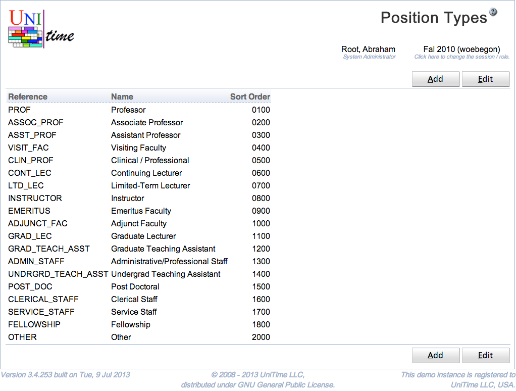 Position Types