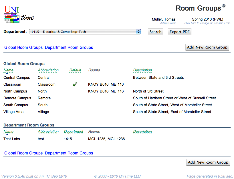 Room Groups