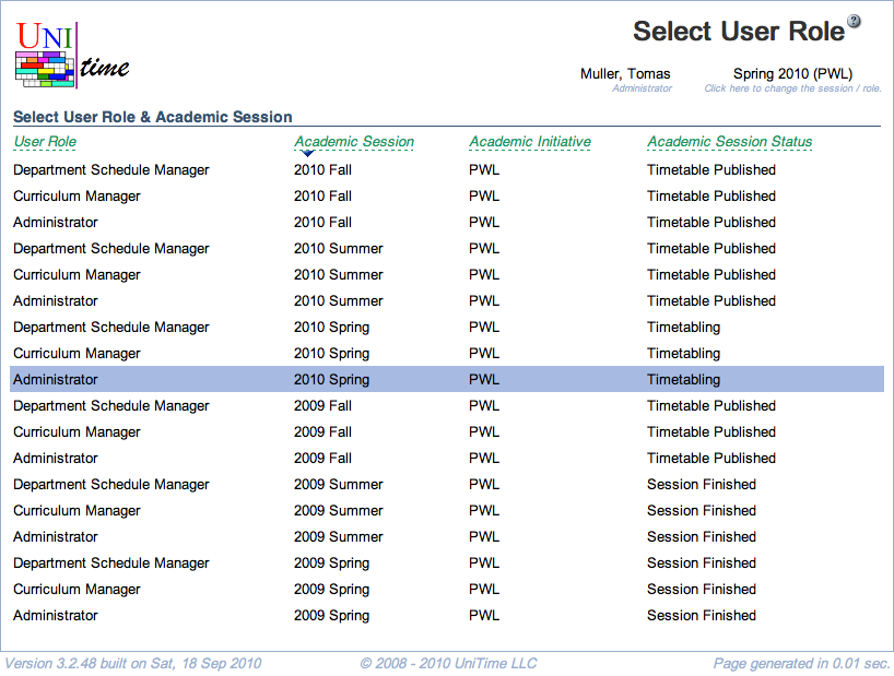 Select User Role