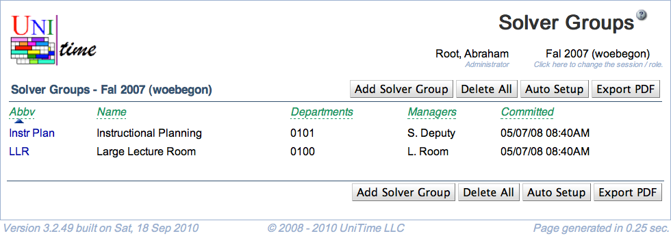 Solver Groups