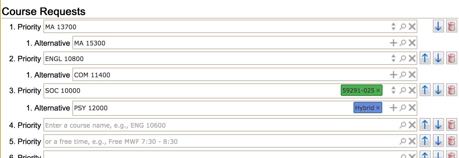 UniTime Course Requests User Manual