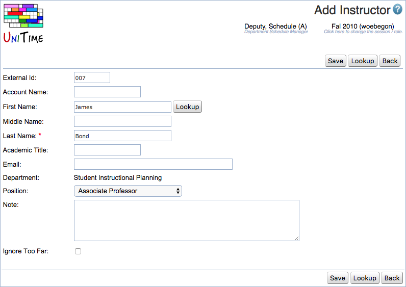 Course Timetabling Data Entry Manual