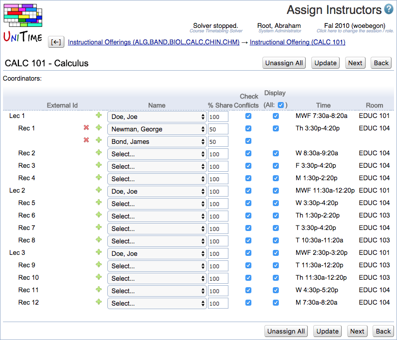 Course Timetabling Data Entry Manual