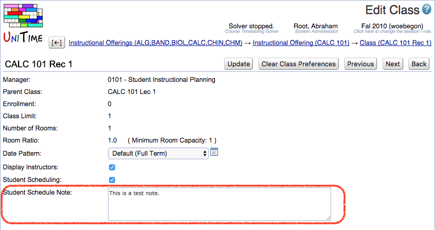 Course Timetabling Data Entry Manual