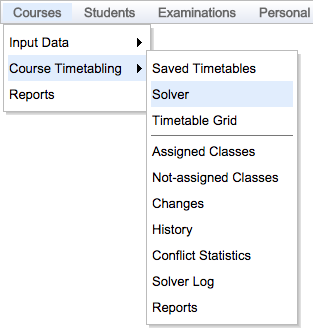 Course Timetabling Solver Manual