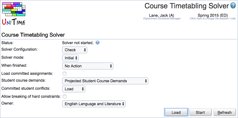 Course Timetabling Solver Manual