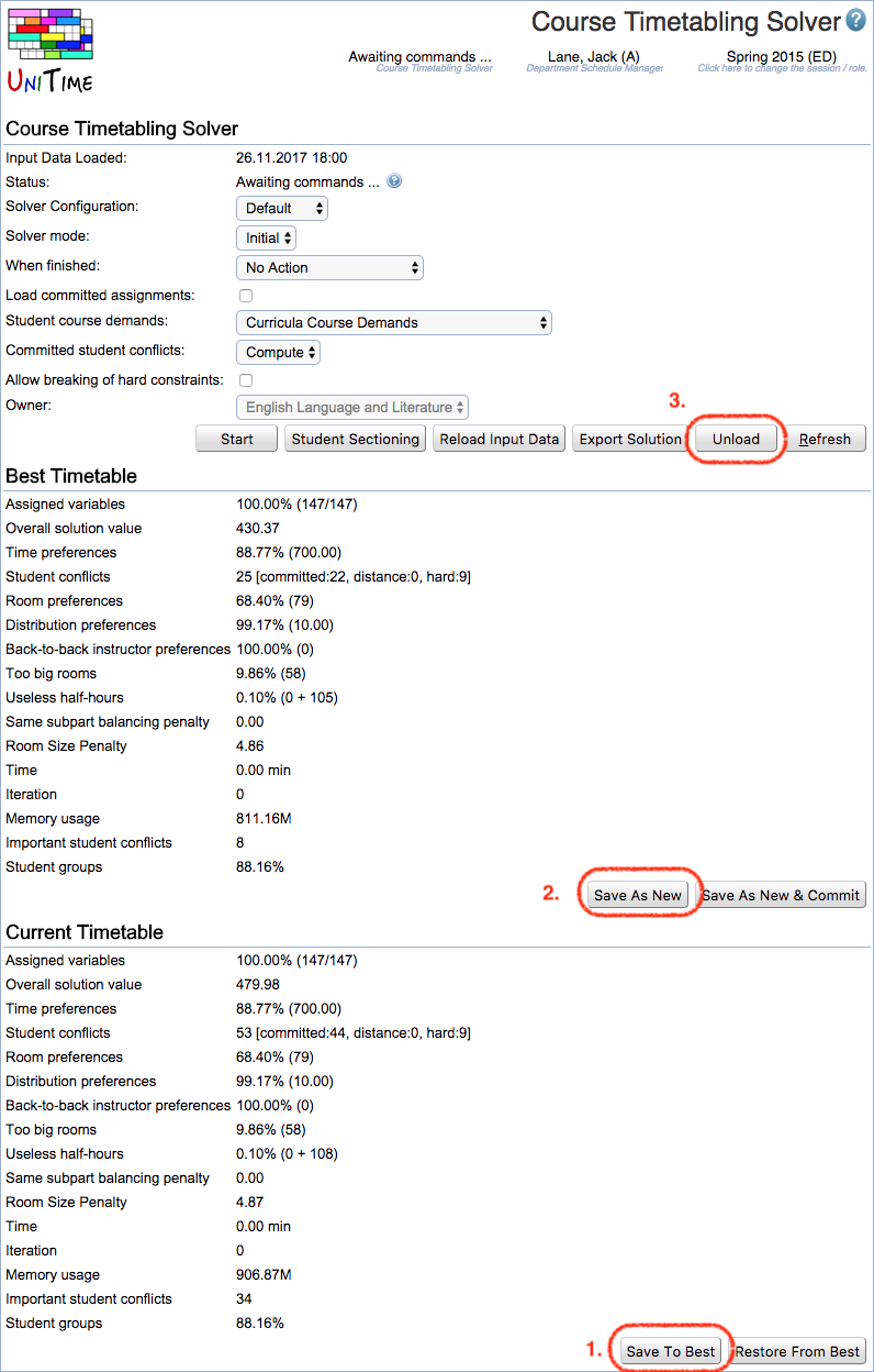 Course Timetabling Solver Manual