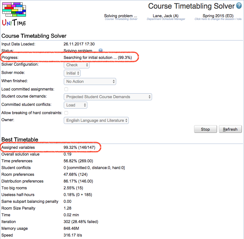 Course Timetabling Solver Manual