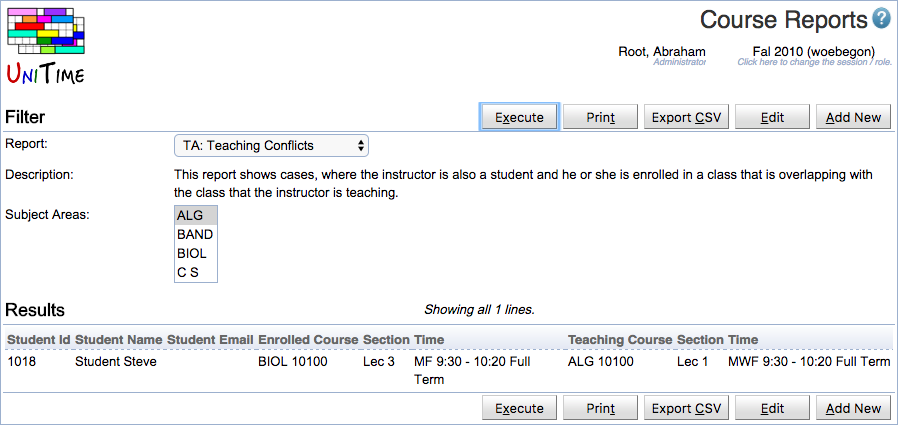 Instructor Scheduling