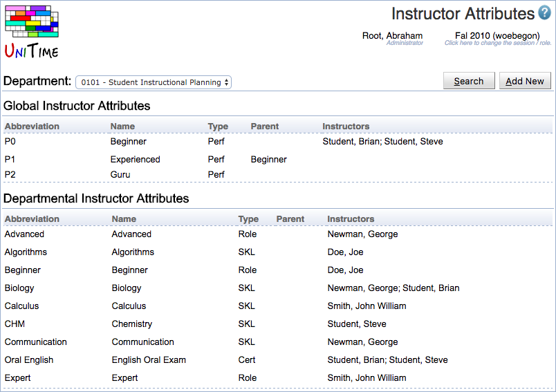 Instructor Scheduling