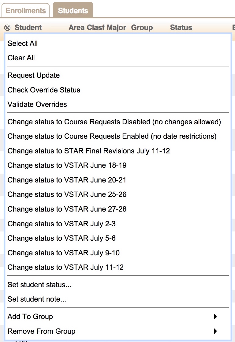 Student Scheduling Dashboard Manual