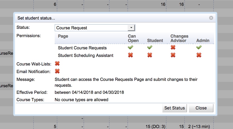 Student Scheduling Dashboard Manual