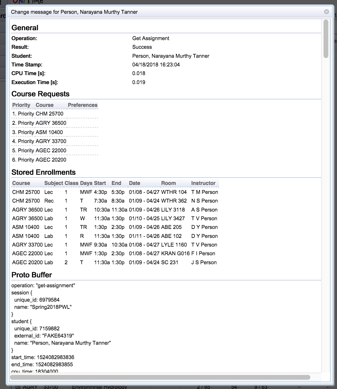 Student Scheduling Dashboard Manual