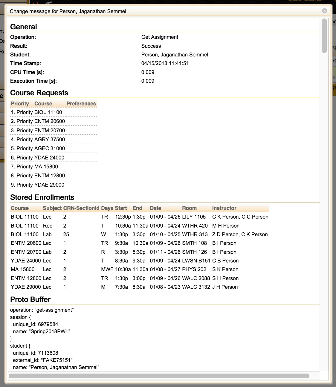 Student Scheduling Dashboard Manual